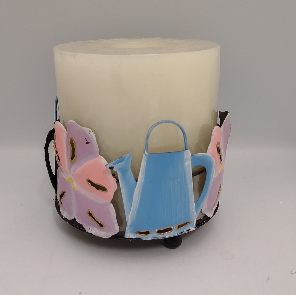 kohls Metal candle holder 14 inches with 23 inch candle  Metal candle holder